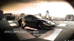 Porsche cars girls with