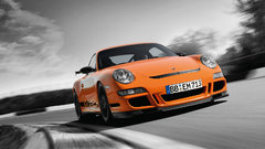 Porsche cars selective coloring