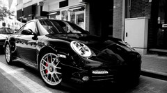 Porsche cars selective coloring