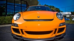 Porsche cars vehicles orange