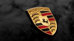 Porsche logo closeup Car