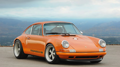 Porsche old cars orange