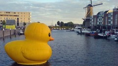 Port giant Inflatable artwork rubber ducks