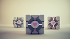 Portal Companion Cube Hearts