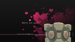Portal Companion Cube Hearts
