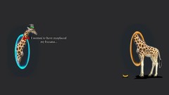 Portal Giraffes funny minimalistic artwork