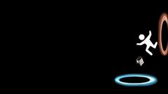 Portal minimalistic black background