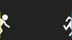 Portal minimalistic stick figures