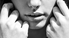 Portraits grayscale close-up woman