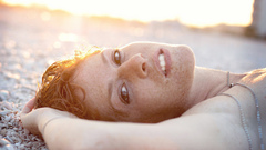 Portraits woman redheads freckles