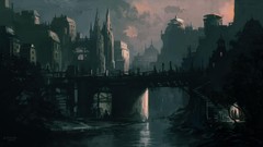 Portuguese Bridges buildings cityscapes artwork digital art 