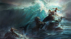 Poseidon artwork ocean water