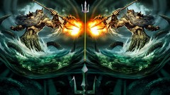 Poseidon gods fantasy art Genzoman Myl