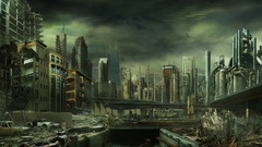 Post-apocalyptic buildings artwork cities