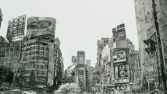 Post-apocalyptic monochrome drawings
