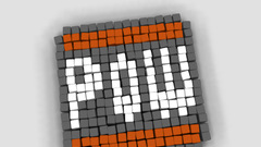 Pow text Bricks Art