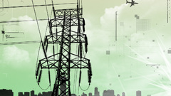 Power lines abstract artwork