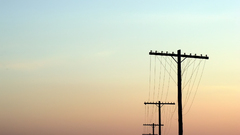 power lines gradient Minimalism wires utility pole upscaled