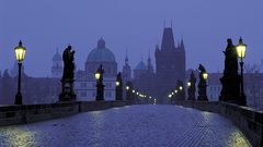 Prague cityscapes Bridges buildings