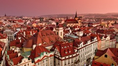 Prague cityscapes rooftops
