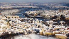 Prague cityscapes tilt-shift