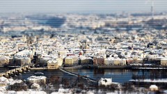 Prague cityscapes tilt-shift