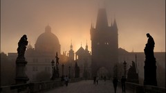 Prague mist sculptures