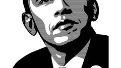 Presidents barack obama monochrome