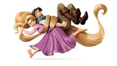 Princess long hair tangled artwork