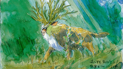 Princess mononoke Japanese artwork
