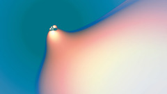 Profile against blue high