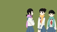 Profile Bags red eyes green background schoolgirls skirts 