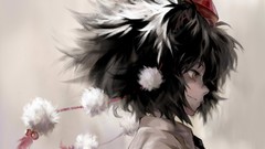 Profile hats faces short hair touhou black hair shameimaru aya 