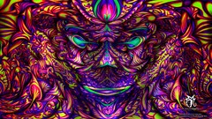 Psychedelic colors artwork trippy