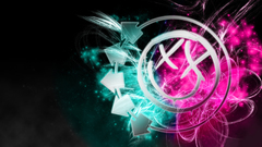 Psychedelic smiley face blink