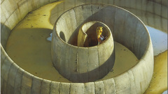 Puddles spirals blondes high white dress chimera Michael 