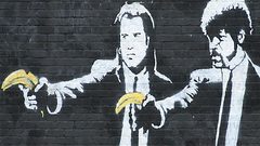 Pulp Fiction banksy bananas
