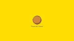 Pulp Fiction Minimalism yellow background Movies hamburgers