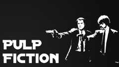 Pulp Fiction Movies Typography samuel l jackson John Travolta