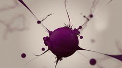 Purple abstract 3d artwork digital art