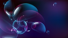 Purple abstract bubbles digital art