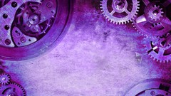 Purple abstract gears artwork