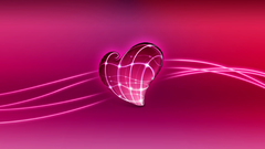 Purple and pink heart