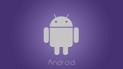 Purple android logos minimalistic