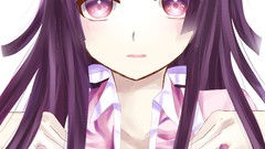 Purple Anime sad anime girls purple hair purple eyes