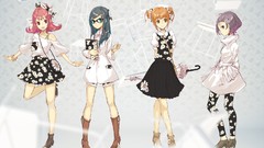 Purple Anime Sample pink hair anime girls blue eyes purple hair 