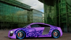Purple audi r8