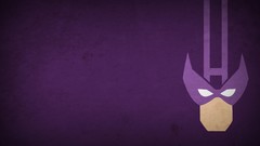 Purple background Hawkeye minimalistic blo0p marvel comics