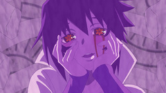 Purple blood faces uchiha sasuke sharingan mirai nikki naruto 