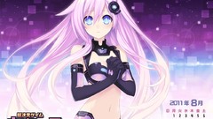 Purple Calendar pink hair blue eyes tsunako hyperdimension 